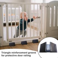 6 Pieces Pet Gate Fence Support Feet Pet Isolation Fence Triangular Support Feet Versatile Reinforcement Accessories China Mainland