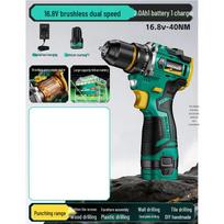 GREENER 16.8V Brushless Cordless Drill CN plug (adapter included)