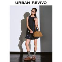 UR Urban Fun Little Dog Loose Sleeveless Dress S tamsiai mėlyna spalva