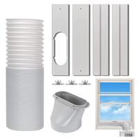 Portable Air Conditioner Window Vent Kit AC Exhaust Hose Universal Coupler Adjustable Window Seal Universal Duct Extension Pipe N Set