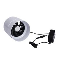 4-inch Inline Extractor Fan With Adjustable Speed Controller Kitchen Bathroom Exhaust Fan Ventilation Equipment Duct Fan Assist power supply