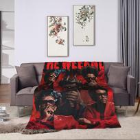 The Weeknd Pop Singer Blanket Coral Fleece Plush Print  Multi-function Super Warm Throw Blankets for Home Office Quilt 150x200cm