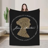 Jane Austen Persuasion Pride and Prejudice Flannel Blanket Book Creative Throw Blanket for Quilt 125*100cm Soft 150x200cm