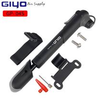 GIYO AV/FV Valve Bike Pump Adaptors MTB Road Bicycle Pump With Gauge Mini Cycling Pump Presta Schrader Tire Bicycle Air Inflator GP04S BLACK