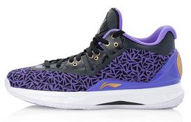 Li Ning WOW 4 Way Of Wade 4 LYFE Non slip Lightweight Mid top Basketball Shoes Men's Purple Black ABAL035-9 45