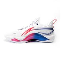 Li Ning Flashing CBA Guangzhou Southern Tigers PE Slip Resistant Balance Low top Basketball Shoes Unisex White Blue ABPU001-13 45