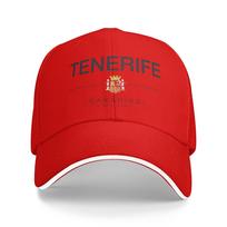 Summer Tenerife Baseball Cap  Outdoor Gym yk Retro Print Sun Trucker Hat UnisexTeens Breathable Snapback Cap One Size