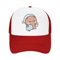 Panda Bear Couple Anime Cartoon  Trucker Hats Bubu And Dudu Hat Sun Hats Trucker Cap Adjustable Snapback Caps Mesh Baseball Cap One Size
