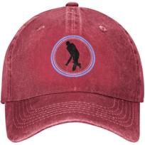 Cricket Player Graphic Baseball Cap Vintage Washed Denim Style Adjustable Dad Hat Can Be Adjusted