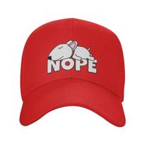 Personalized Cool Nope Bull Terrier Dog Baseball Cap Women Unisex Adjustable Adult Dad Hat Summer Sun Hat Adjustable Cap