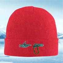 Gun hand holding golden chain Unisex Women Unisex Knitted Hat Beanie Pullover Cap Winter Thermal Warm Christmas Outdoor Cycling Hik