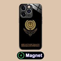 Kazakhstan Flag Glass MagSafe Mobile Phone Case for iPhone 17 16 15 14 13 12 11 Air Pro Max Plus Mini Colorful Cover iPhone 11 Pro Max