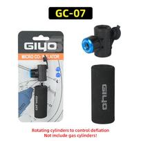 GIYO CO2 Cylinder Pump With Gauge Bikes Air Pump Schrader Presta Adapter Aluminum Alloy Bicycle Tire Pump CO2 Cartridge Inflator GC-07