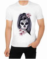 Halloween Gothic Face Art Scary Ghost like T-Shirt fun Novelty S