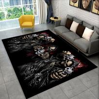 Grim Reaper Death Skull Gothic  Area Rug,Carpet Rug for Home Living Room Bedroom Sofa Doormat Decor,kids Non-slip Floor Mat Gift 40x60cm(15x23in)