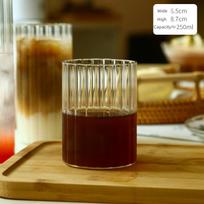 Vertical Striped Glass Cup Cocktail Glasses Ripple Whisky Coffee Cups Transparent Beer Mug Drinking Glass For Juice Tea Water 10-600ml