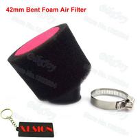 42mm Bent Air Filter Cleaner Sponge Foam for 50 70 125 140 cc XR KLX CRF TTR Pit Dirt Bike ATV Quad Moped Scooter Motorcycle