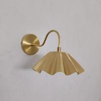 Flower Brass Wall Sconce: Handmade Mid Century Modern Lamp