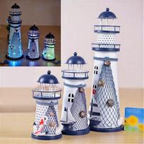 House Home Ornament Furnishing Maritime Crafts Beacon Decoration Lighthouse 145 mm įvairiaspalvis