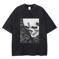 Classic Berserk Anime T Shirts Men Women Washed Oversized Manga Graphic TShirt Cotton Harajuku Vintage Hip Hop Casual Clothing M