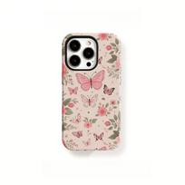 Oil painting butterfly phone case suitable for iPhone16, 15, 14, 13Pro/Max/Plus shockproof and anti drop double-layer back cover IPHONE15PRO