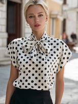 Nauji marškiniai moterims su peteliške, elegantiški, universalūs, tinkami į darbą L balta