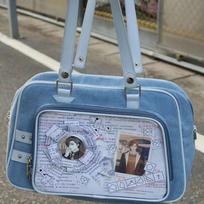 Cute Corduroy Ita Bag Women Shoulder Crossbody Purse Lolita Transparent Display DIY Handbag 38x25x9cm