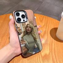 S-Sabrina Singer C-Carpenter Phone Case For iPhone17 16 15 14 13 12 Pro Max Grey Black Matte Laser Metallic Aurora Funda iPhone17air