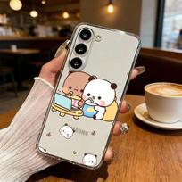 Cute D-DUDU B-BUBU Phone Case For Samsung S25,S24,S21,S22,S23,S30,Ultra,S20,Plus,Fe,Lite Transparent Cover Samsung S10plus