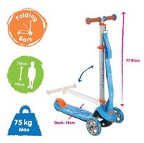 Trunki sulankstoma triratė riedlentė - mėlyna