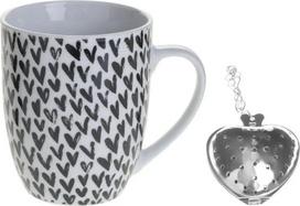 Puodelis Secret de Gourmet Amor, balta sp./juoda sp., 0.36 l