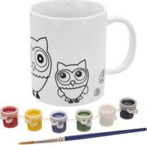 Piešimo rinkinys, keramikinis dažomas puodelis Orion 129439, balta sp., 350 g