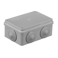 Paskirstymo dežute S-BOX, su kabelių įvadais, IP65, paviršinis, 120x80x50mm, pilkas