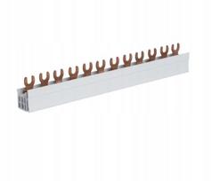 Izoliuota 3 fazių jungiamoji šyna 12 modulių, 63a, 10mm2