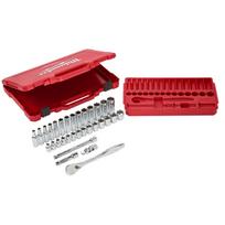 Lizdų komplektas Milwaukee 3/8" 6-19 mm, 32 dalių