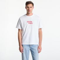 Calvin Klein Jeans Ss 20S Calvin Klein Trvl Font Graphic Tee Bright White - Dydis M (LV04RG815G YAF Marškinėliai)
