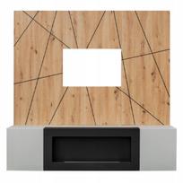 Svetainės baldų komplektas ASM Xari G2-K, vidaus, artisan oak/clay grey sp.