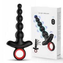Vandeniui atsparus vyriškas analinis vibratorius su dviem motorais ir 9 režimais MMA-038