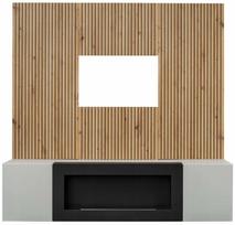 Svetainės baldų komplektas ASM Xari L2-K, vidaus, artisan oak/clay grey sp.
