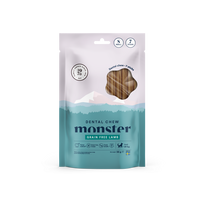 Kramtomosios dantų priežiūros lazdelės šunims su ėriena Monster Dental Chew