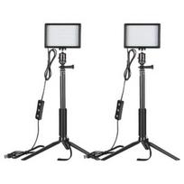 Neewer ZC-10S LED apšvietimo komplektas su dviem lemputėmis + filtrais + trikojais