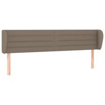 vidaXL Galvūgalis su auselėmis,taupe spalvos,203x23x78/88 cm, audinys