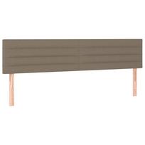 vidaXL Galvūgaliai, taupe spalvos, 200x5x78/88 cm, audinys
