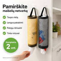 Pakabinamas plastikinių maišelių laikiklis (komplekte 2 vnt.)