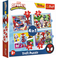 TREFL SPIDER-MAN 12+24+20+15 dėlionių rinkinys „Spidey“