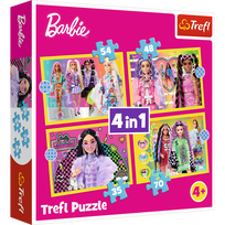 TREFL BARBIE 4 dėlionių rinkinys