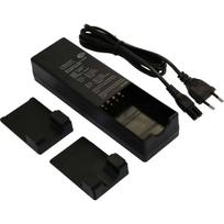Originalus HBC Radiomatic QA109600 230VAC tinklo įkroviklis + 2 adapteriai, skirti BA209061 BA209062 BA225031 BA222061