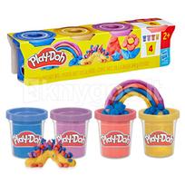 PLAY-DOH Blizgaus plastilino rinkinys, 4 vnt.