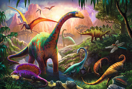 TREFL PUZZLES TREFL dėlionė „Dinozaurai“, 100 det.