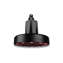 HigherDose Red Light Showerhead Filter dušo galvutė su raudonos šviesos ir NIR technologija - Juoda